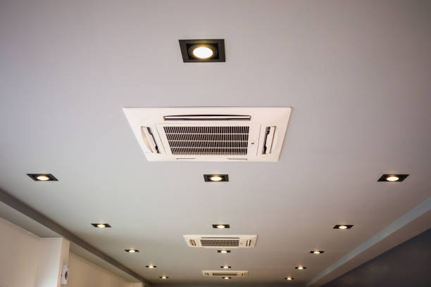 Modern ceiling mounted cassette type air conditioning system